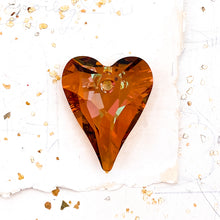 Load image into Gallery viewer, Pre-Order 37mm Crystal Copper Wild Heart Premium Crystal Pendant
