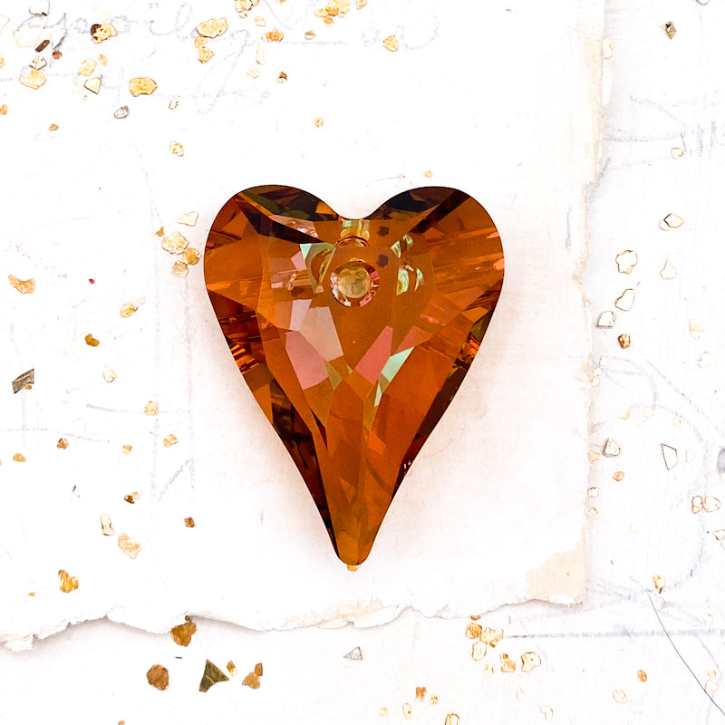 Pre-Order 37mm Crystal Copper Wild Heart Premium Crystal Pendant