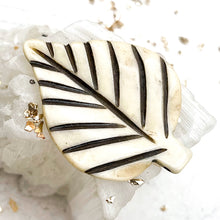 Load image into Gallery viewer, Etched Bone Leaf Charm
