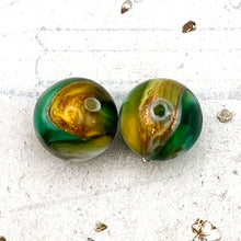 Load image into Gallery viewer, Day 6 Green Marbled Bead Pairs - Paris Find
