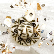 Load image into Gallery viewer, Natural Etched Tribal Sun with Face Bead
