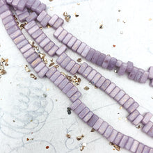 Load image into Gallery viewer, 3x6mm Lovely Lavender 2-Hole Brick Bead Strand
