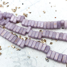 Load image into Gallery viewer, 3x6mm Lovely Lavender 2-Hole Brick Bead Strand
