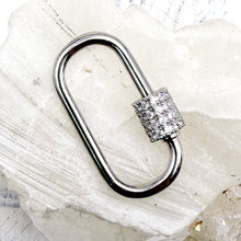 Load image into Gallery viewer, Silver Rhinestone Carabiner
