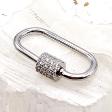 Load image into Gallery viewer, Silver Rhinestone Carabiner
