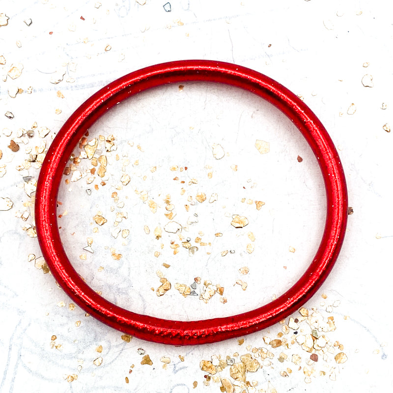 Small - Red Buddha Leather Bracelet - Paris Find