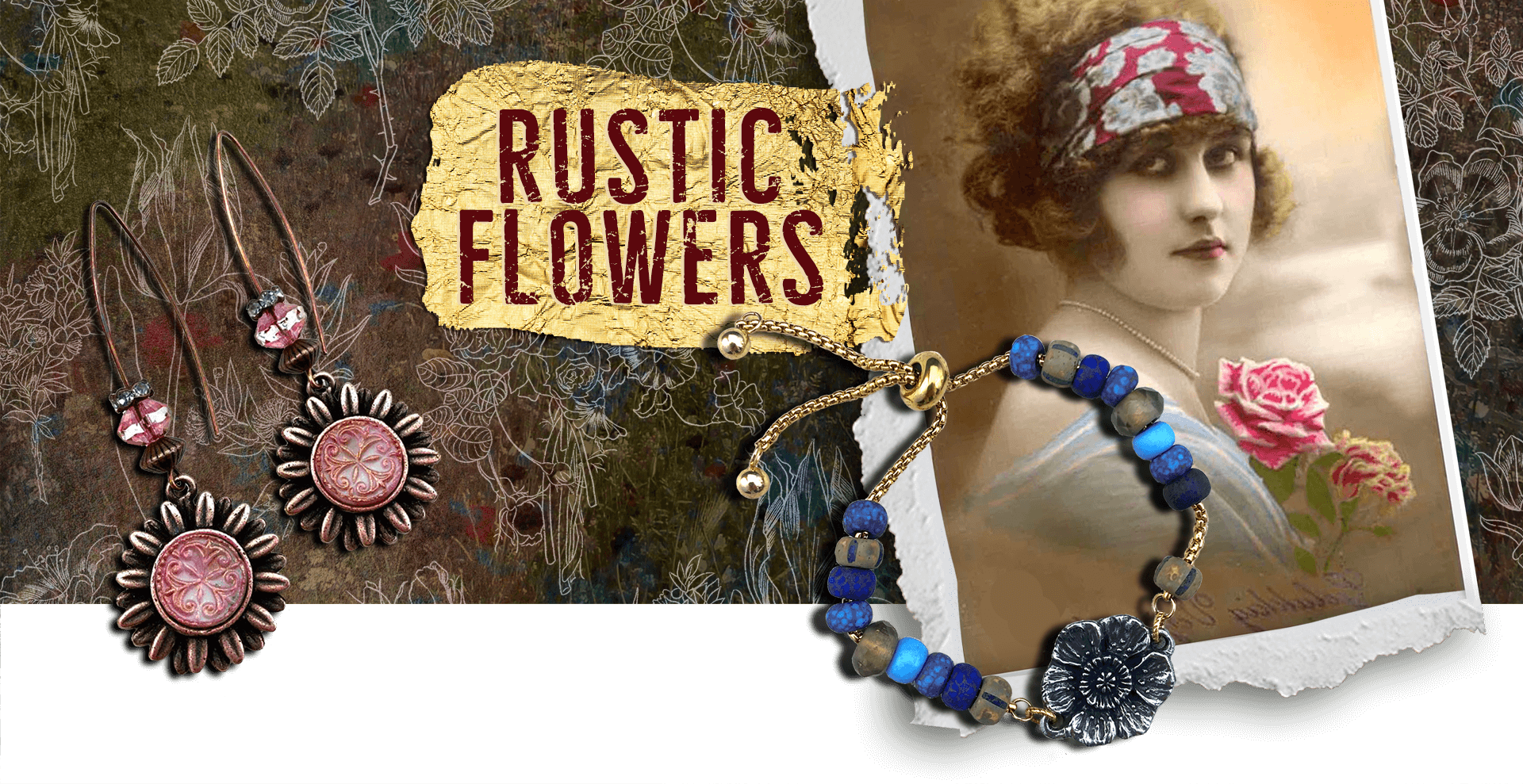 Rustic Flowers | DIY Jewelry Inspiration | Nostalgica Featured Image