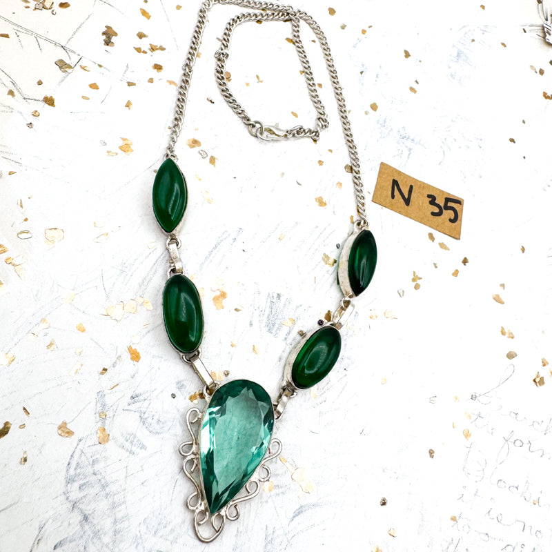 Gemstone Emerald Majesty Necklace