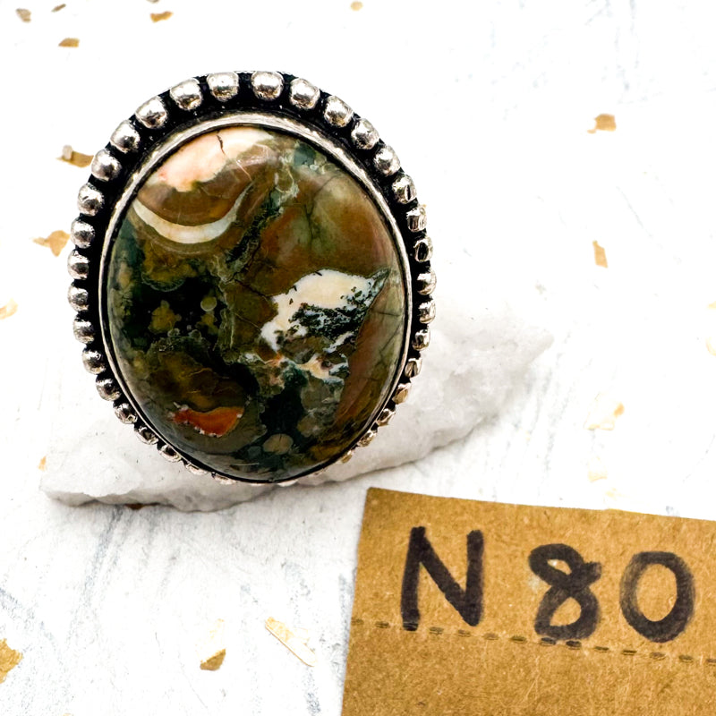 Abstract Painted Canvas Ring