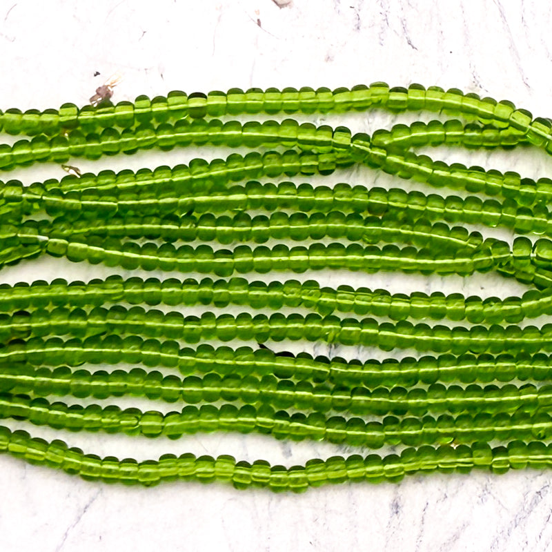 8/0 Golf Course Green Seed Bead Hank