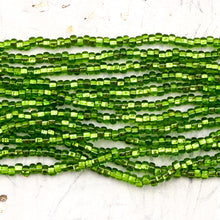 Load image into Gallery viewer, 8/0 Glistening &amp; Green Seed Bead Hank
