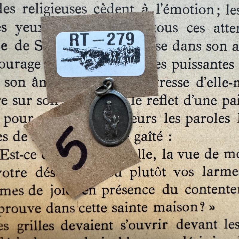 Vintage Religious Medallion Charm - Paris Find