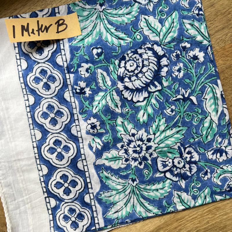 Large Blue and Green Scarf - Paris Find!