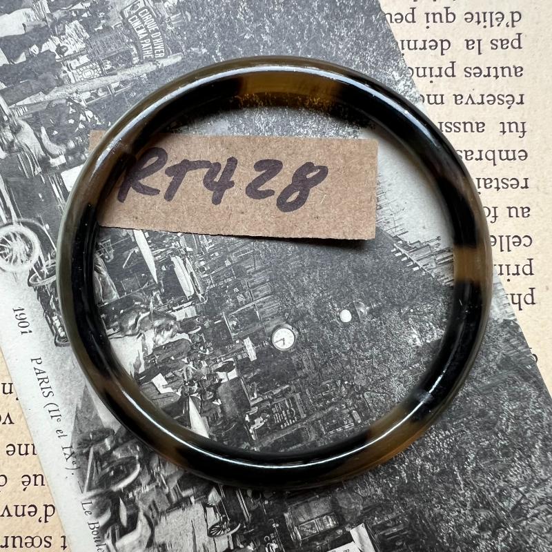 Small Natural Horn and Resin Bangle - Paris Find