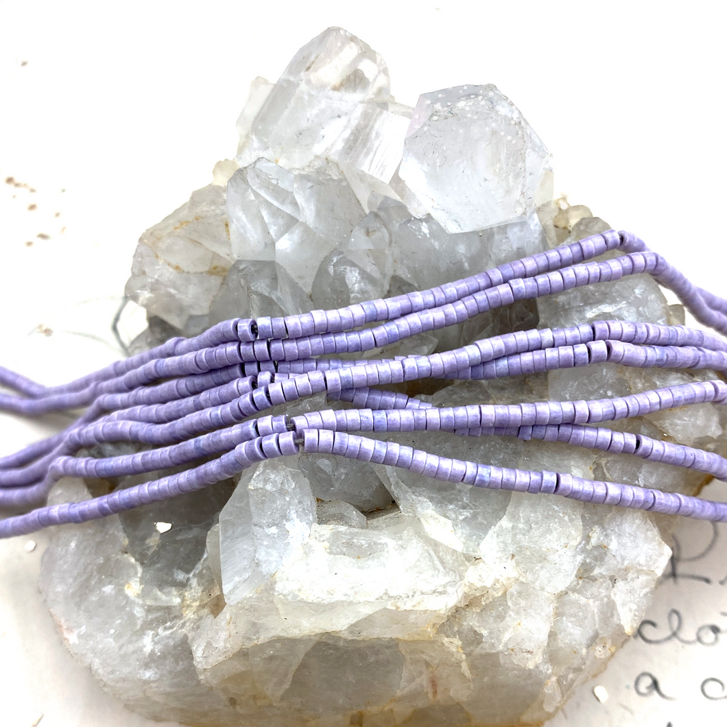 Matte Lilac Heishi Bead Strand