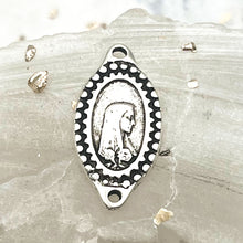 Load image into Gallery viewer, Pre-Order Antique Silver Our Lady of Lourdes Mary Connector
