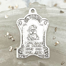 Load image into Gallery viewer, Pre-Order Antique Silver St. Teresa, the Little Flower Pendant
