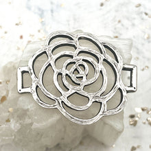 Load image into Gallery viewer, Antique Silver Rose Connector
