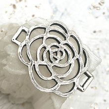 Load image into Gallery viewer, Antique Silver Rose Connector
