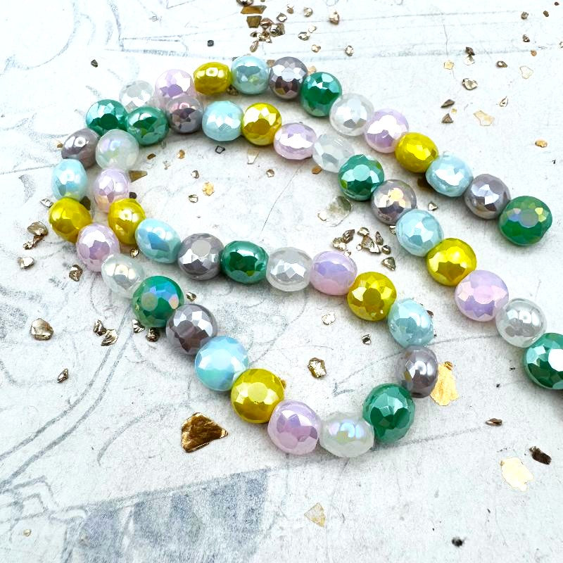 Perfectly Pastel Crystal Bead Strand - Tucson Find