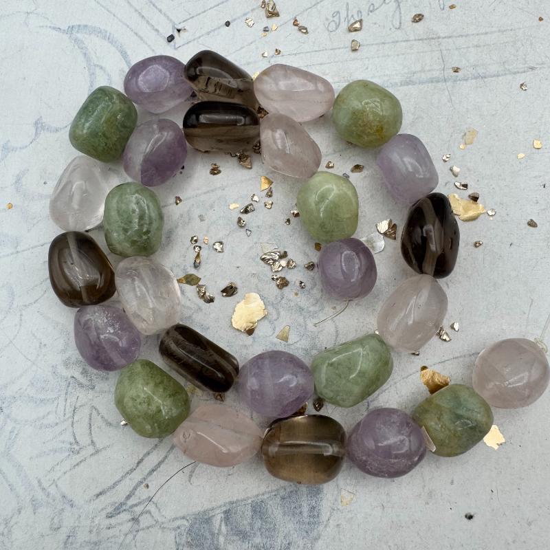 Mixed Nugget Gemstone Bead Strand - Tucson Find