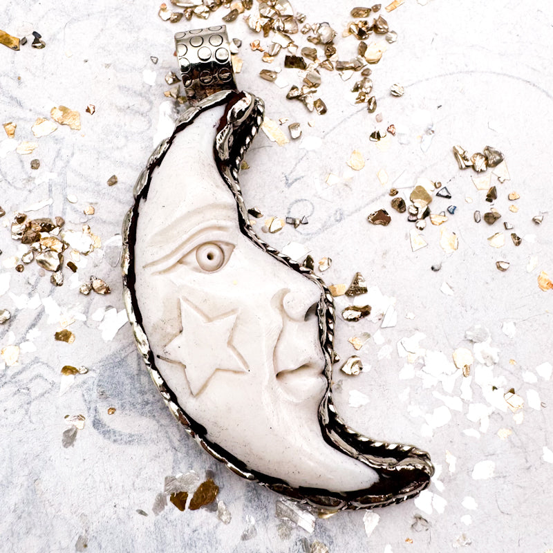 Moon and Star Nepal Pendant