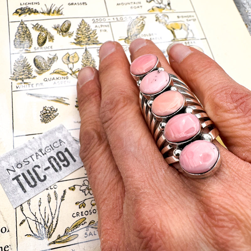 5 1/2 Pink Shell Ring - Tucson Find