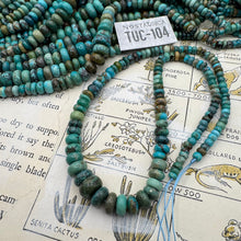 Load image into Gallery viewer, 5-10mm Graduated Turquoise Rondelle Bead Strand - Tucson Find
