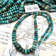 Load image into Gallery viewer, 5-10mm Graduated Turquoise Rondelle Bead Strand - Tucson Find
