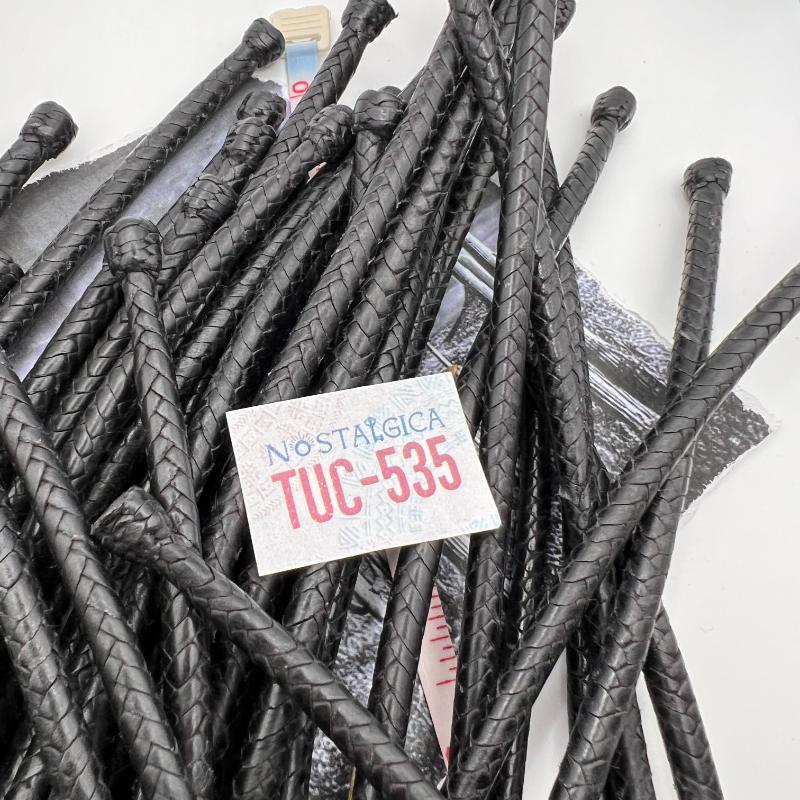 Black Leather Necklace with Button Clasp - Tucson Find