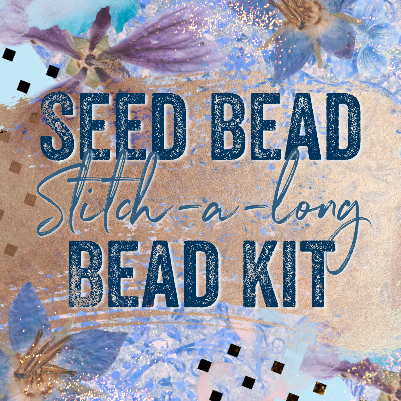 Blue Stitch-A-Long Seed Bead Kit - 7 Colors