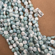 Load image into Gallery viewer, 10mm Larimar Coin High End Gemstone Strand - Vegas Find
