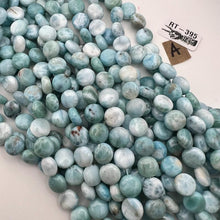 Load image into Gallery viewer, 10mm Larimar Coin High End Gemstone Strand - Vegas Find
