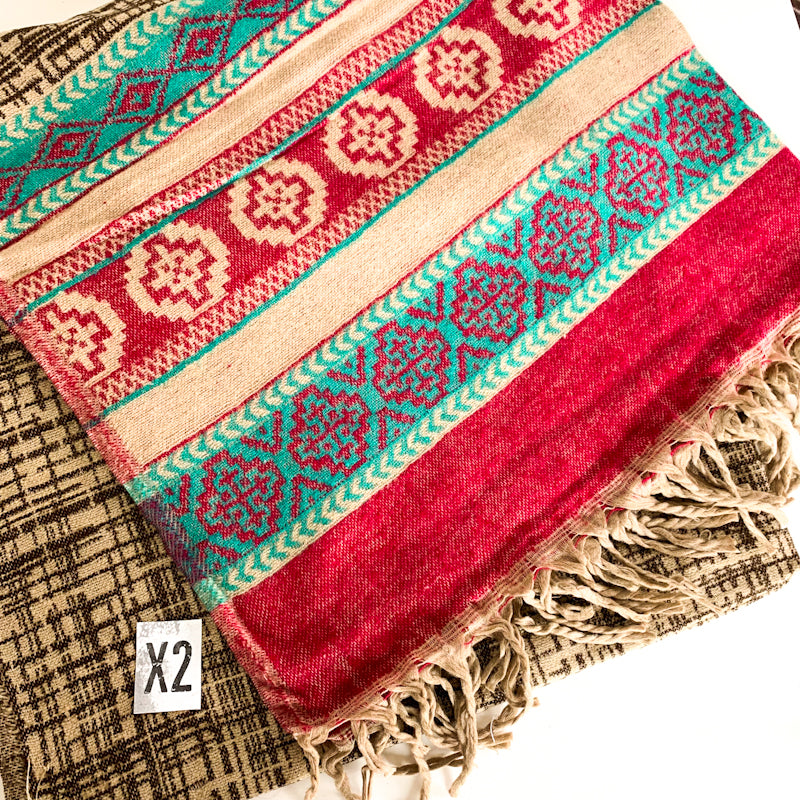 Heavy/Thick Handloom Tibetan Yak Wool Scarf/Blanket - Tucson Find