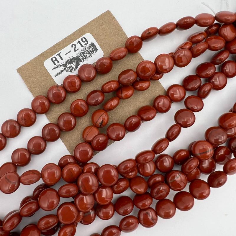 Red Creek Jasper Vintage Bead Strand - Road Trip Find