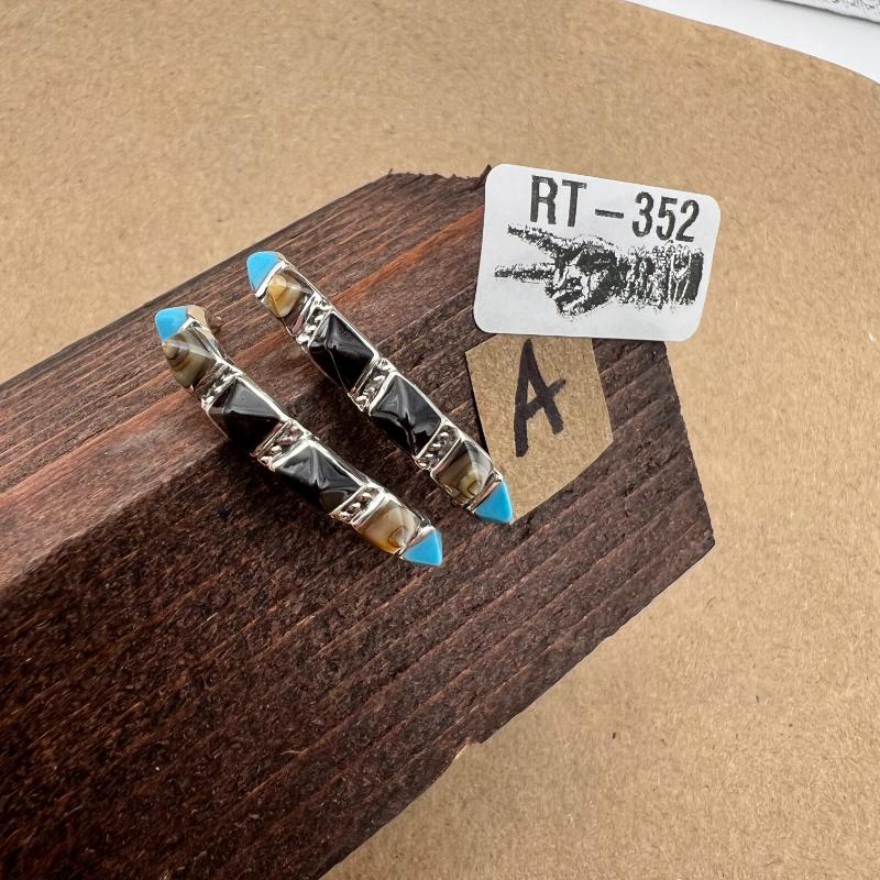 Navajo Inlay Earrings - Vegas Find