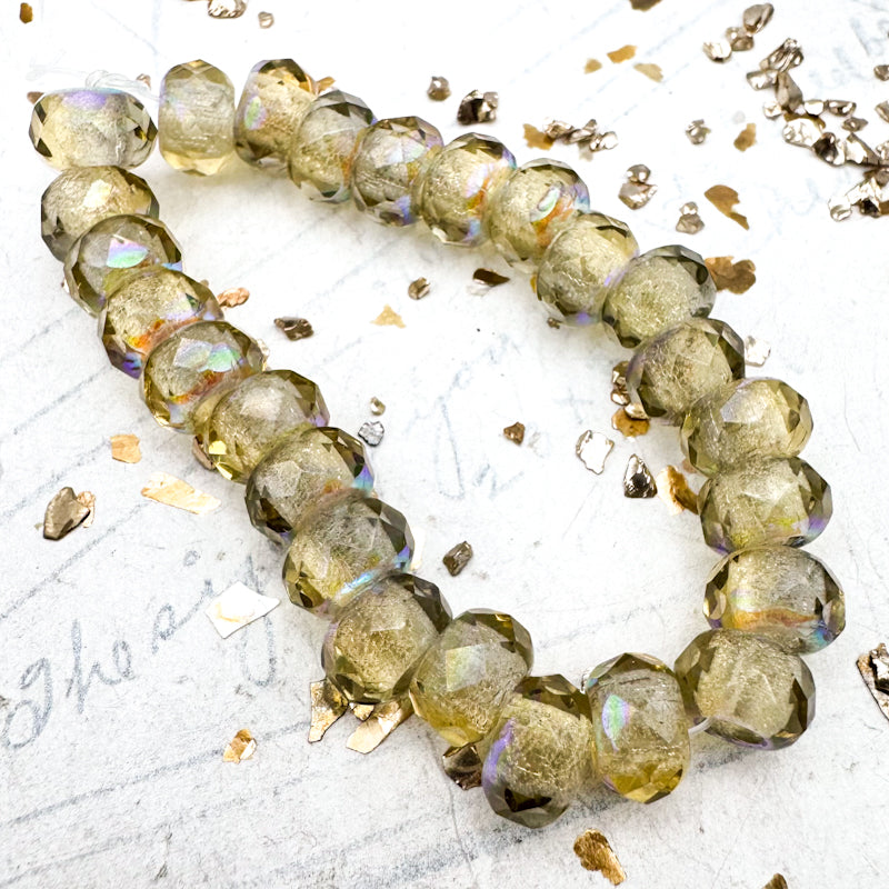Pre-Order Speckled Honey Roller Bead Strand