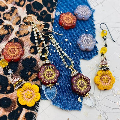 Rustic Flowers | DIY Jewelry Inspiration | Nostalgica Finished Piece