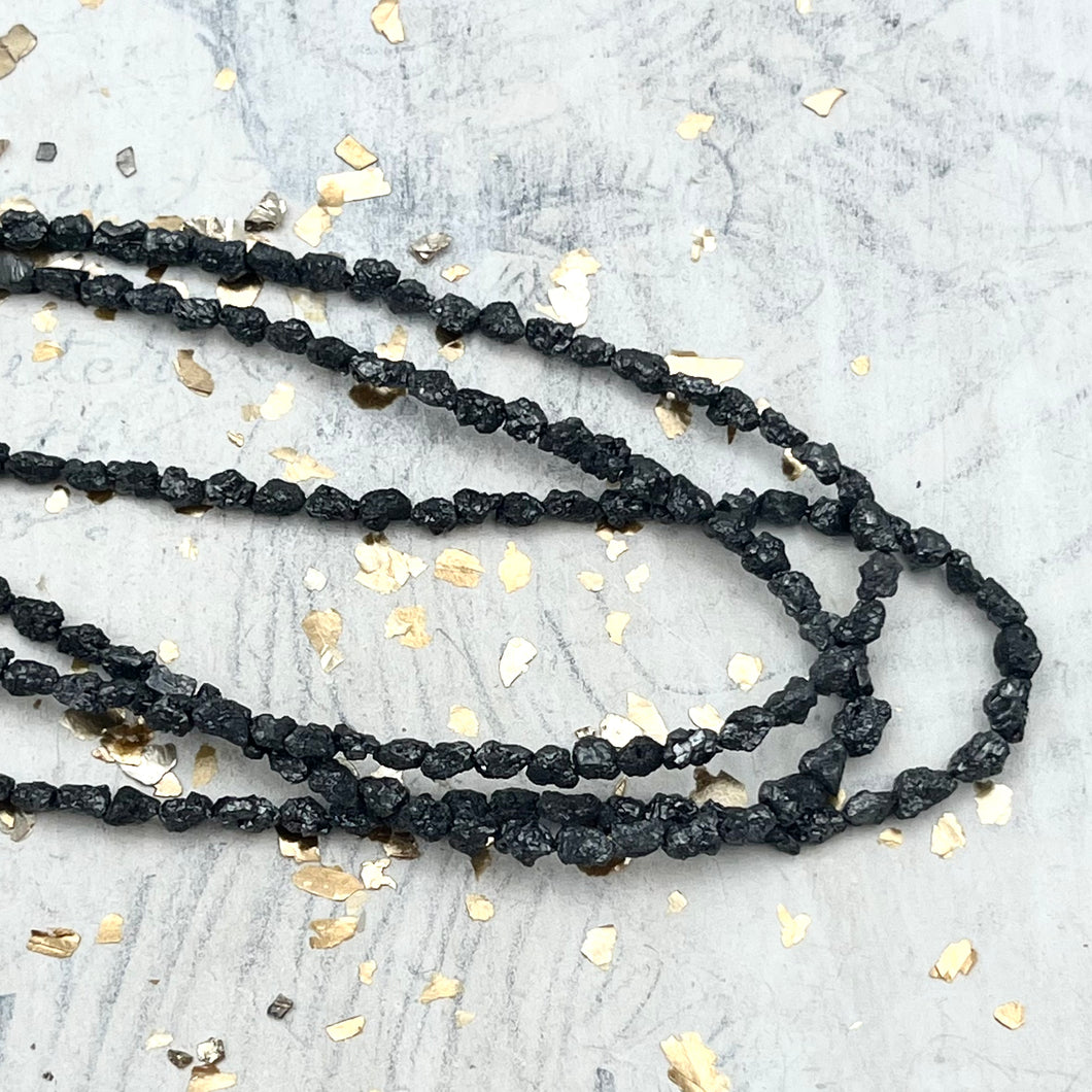 Pre-Order Deep Sapphire Faceted Rustic Diamond Bead Strand