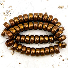 Load image into Gallery viewer, Pre-Order 4x8 Heishi Burnt Umber with Bronze Luster Finish
