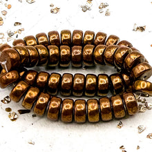 Load image into Gallery viewer, Pre-Order 4x8 Heishi Burnt Umber with Bronze Luster Finish
