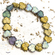 Load image into Gallery viewer, 10x13mm Maple Leaf Transparent Glass with Matte, AB, and Gold Finishes
