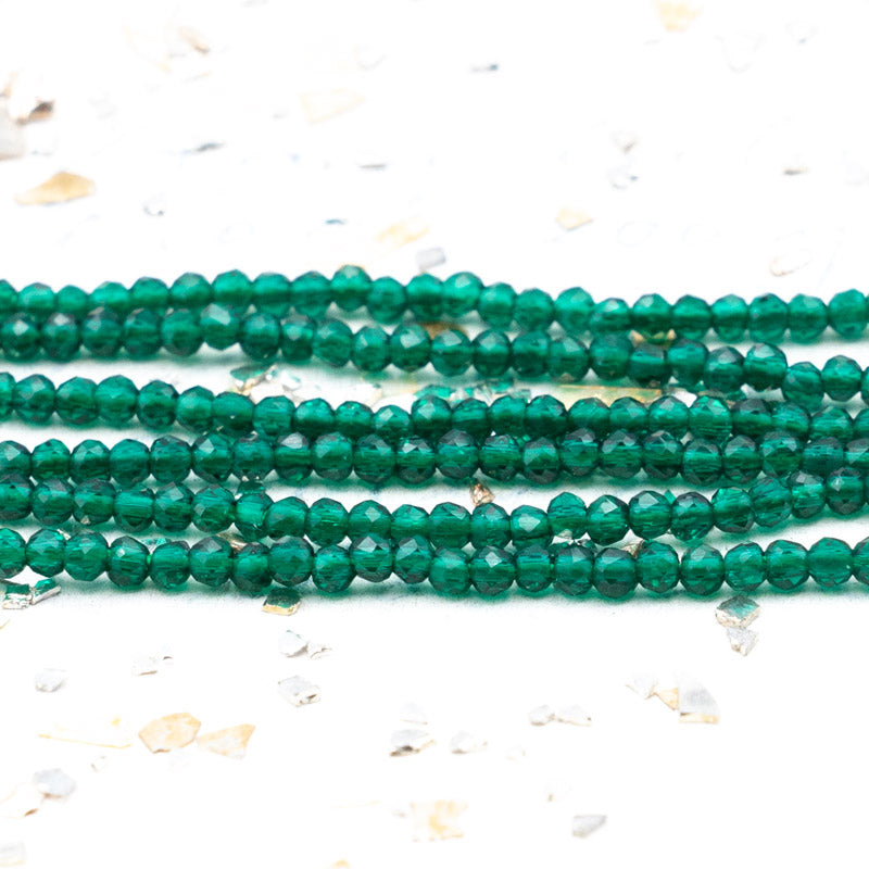 Lucky Green Tiny Crystal Bead Strand