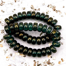Load image into Gallery viewer, 4x8 Heishi Emerald with Gold Luster
