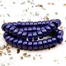 Load image into Gallery viewer, 4x8 Heishi Indigo with Grey Luster Finish
