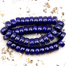 Load image into Gallery viewer, 4x8 Heishi Indigo with Grey Luster Finish
