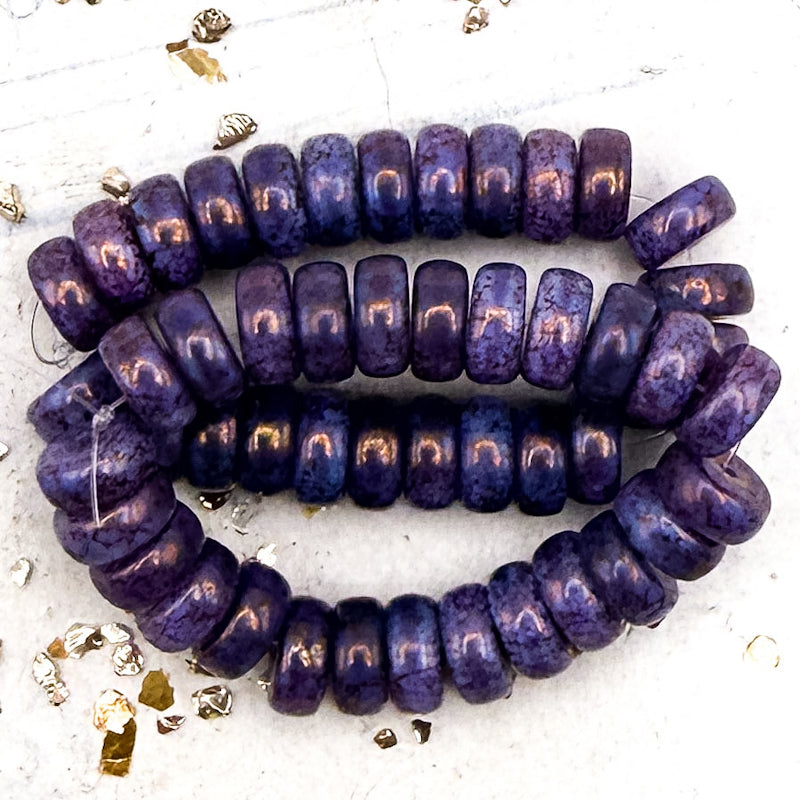 4x8 Heishi Thistle with Gold Finish