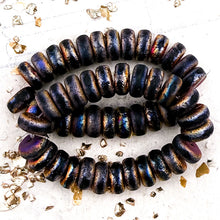 Load image into Gallery viewer, Pre-Order 4x8 Heishi Black with Metallic Volcano and Etched Finishes
