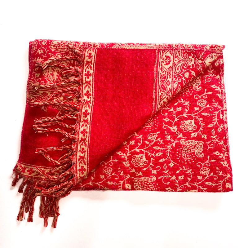 Red and Tan Scarf