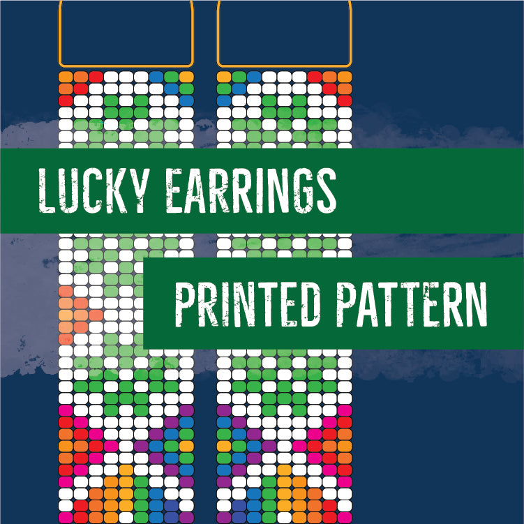 Lucky Earrings Pattern - Printed